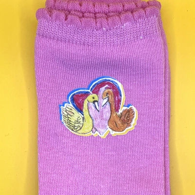  Ha Love Birds Socks 01