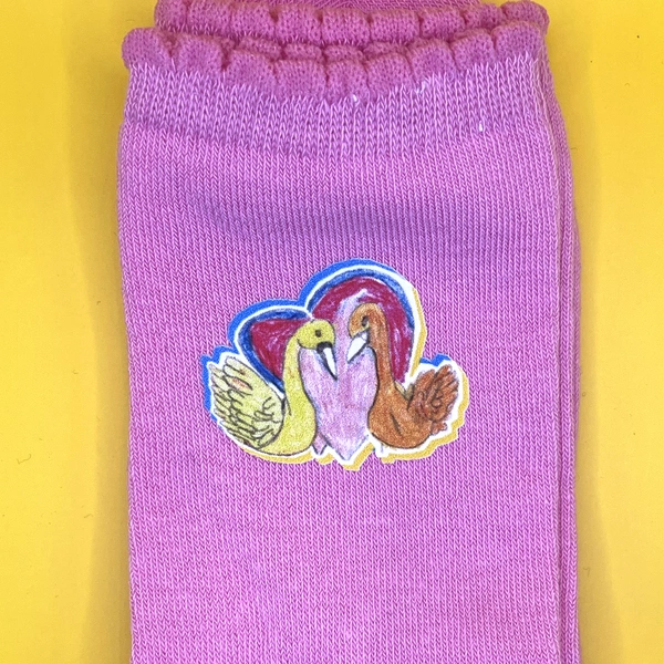  Ha Love Birds Socks 01